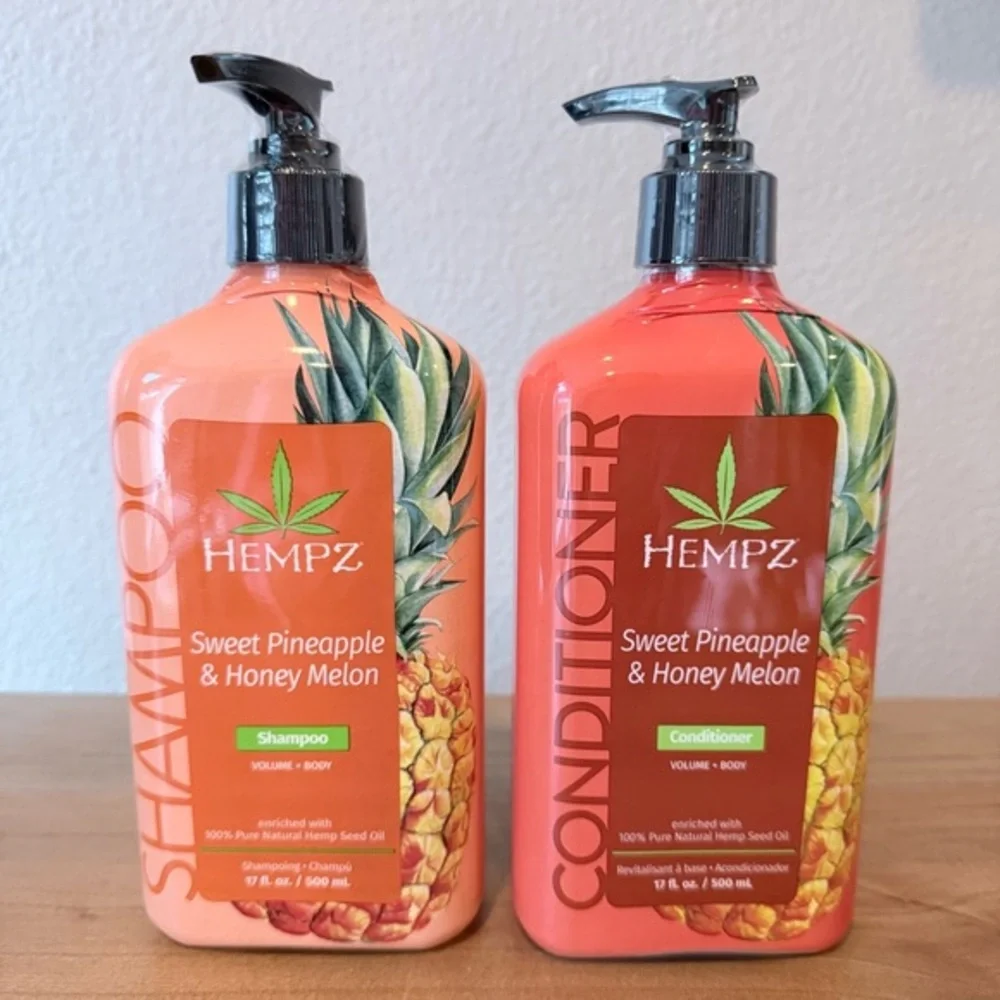 New Hempz sweet pineapple and honey melon shampoo and conditioner bundle